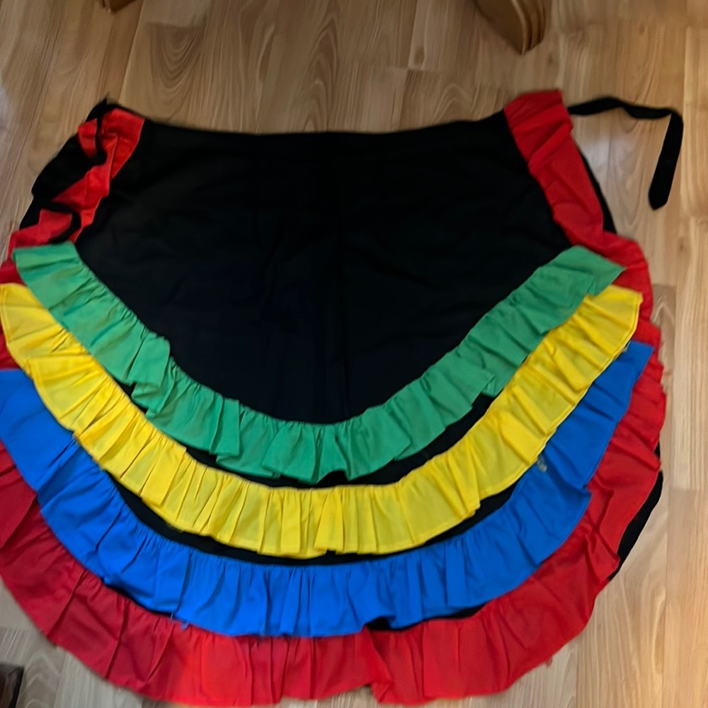 Handmade Costume Spanish dancer ruffle apron